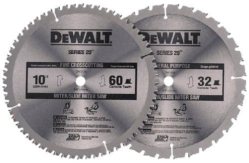 DeWALT DW3128P5 12" Combo Pack Blade 32 Tooth & 80 Tooth 1
