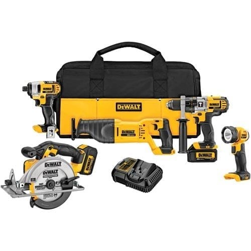 DeWALT DCK590L2 20V MAX Lithium Ion 5-Tool Combo Kit 3.0Ah (HD, Rec, Circ, Imp, Light) 1