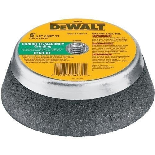 DeWALT DW4961 DeWALT 4 x 2 x 5/8-11 Concrete / Masonry Grinding Steel Backed Cup Wheel 1