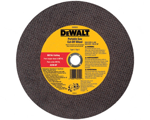 DeWALT DW8020 Metal General Purpose Chop Saw Wheel 14" x 1/8" x 1" 1