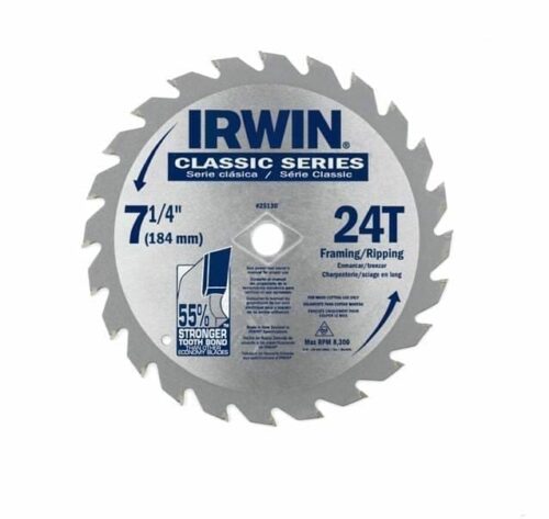 Irwin 25130 7-1/4" 24T Carbide Blade 1