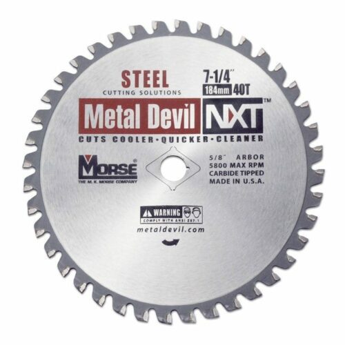 MK Morse CSM72540NSC Metal Devil NXT 7-1/4" Circular Saw Blade 40 tooth 5/8" Arbor for Steel 1