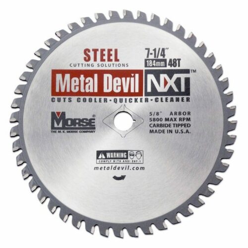 MK Morse CSM72548NSC Metal Devil NXT 7-1/4" Circular Saw Blade 48 tooth 5/8"Arbor with Knockout application steel 1
