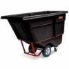 Rubbermaid 1306BLACK 1/2 cu. Yard Heavy Duty Tilt Truck 2