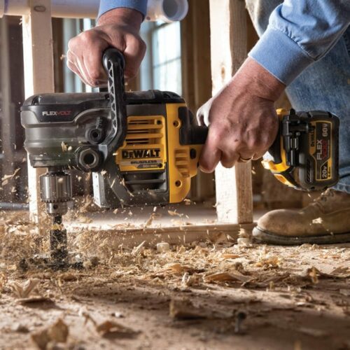 DeWALT DCD460T2 Stud & Joist Drill in action