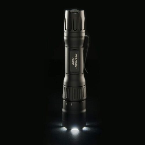Pelican 7600 Rechargeable LED Tactical Flashlight (dark view)