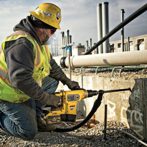 DeWALT DCH481X2 Combination Hammer in action