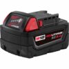 Milwaukee 48-11-1850 M18 REDLITHIUM XC5.0 Extended Capacity Battery Pack (front view)
