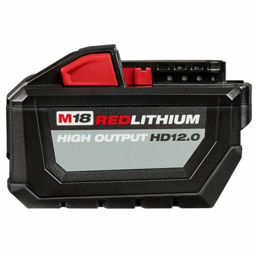 Milwaukee 48-11-1812 M18 REDLITHIUM HIGH OUTPUT HD12.0 Battery Pack (side view)