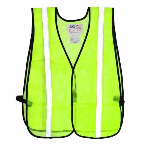 PIP 300-EVOR-E Non-ANSI One Pocket Mesh Safety Vest w/ Reflective Stripes, Lime Yellow