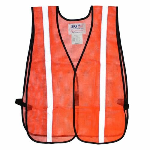 PIP 300-EVOR-E Non-ANSI One Pocket Mesh Safety Vest w/ Reflective Stripes, Orange