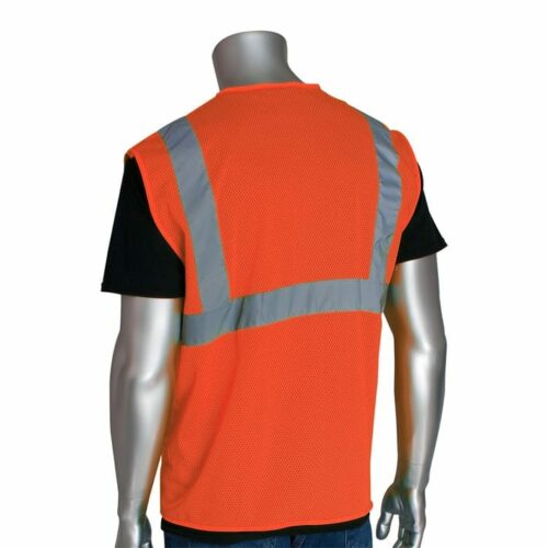 PIP 302-MVG-OR Value Mesh Vest, Orange (back)