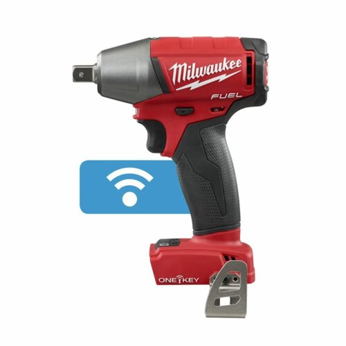 Milwaukee 2759-20 M18 FUEL18V Cordless 1/2 Compact Impact Wrench w/ Pin Detent - ONE-KEY (Tool Only -- Side View)