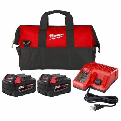 Milwaukee 48-59-1852P M18 XC 5.0Ah Starter Kit w/ Batteries, Charger, & Contractor Bag