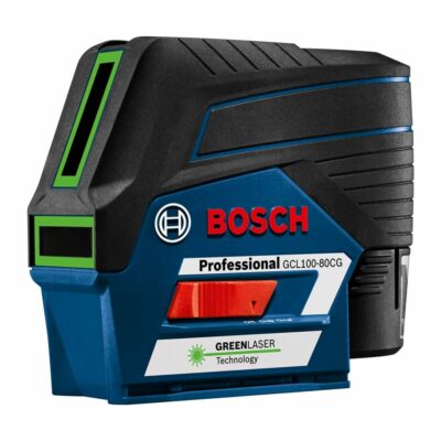 Bosch GCL100-80CG 12V Max Connected Green-Beam Cross-Line Laser with Plumb Points