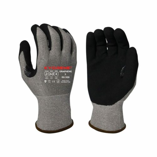 Armor Guys 00-300 Kyorene Gloves with Black Nitrile Palm Coating, Level A3 EN388 Cut 3
