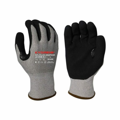 Armor Guys 00-600 Kyorene Gloves with Black Nitrile Palm Coating, Level A6 EN388 Cut 6