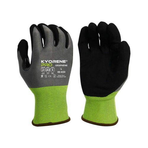 Armor Guys 00-830 Kyorene Pro Gloves with Black HCT® Palm Coating, Level A3 EN388 Cut 3 ABR 5