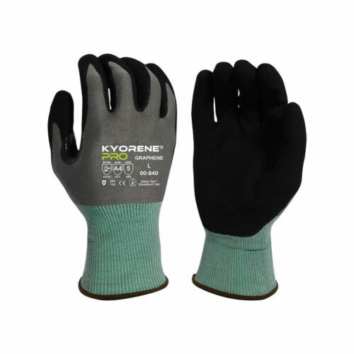 Armor Guys 00-840 Kyorene Pro Gloves with Black HCT® Palm Coating, Level A4 EN388 Cut 4 ABR 5