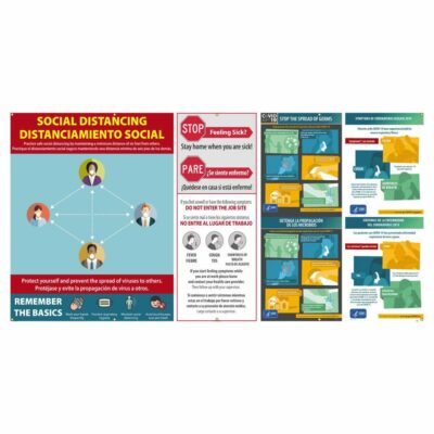 Social Distancing, Multi-Message Vinyl Banner w/ Grommets, English/Spanish