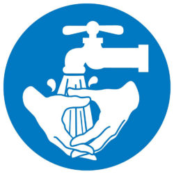 Wash Hands Graphic Label, Pressure Sensitive Vinyl