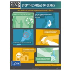 Stop the Spread of Germs Poster, English