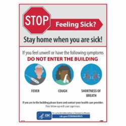 Stay Home When You Are Sick Poster, English