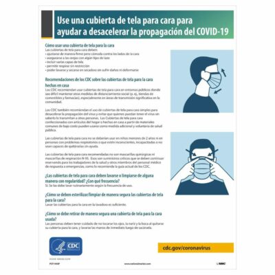Use of Cloth Face Coverings Poster, Spanish