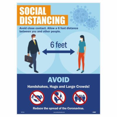 Social Distancing – 6 Feet Poster