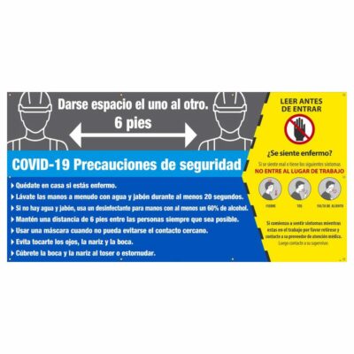 COVID-19 PROTECT YOURSELF MESH BANNER W/ GROMMETS
