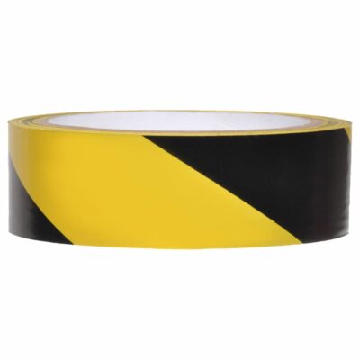 SRIPED SAFETY TAPE, BLACK & YELLOW