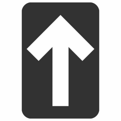 DIRECTIONAL ARROW FLOOR GRAPHIC, BLACK, 6" x 4"