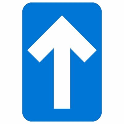 DIRECTIONAL ARROW FLOOR GRAPHIC, BLUE, 6" x 4"