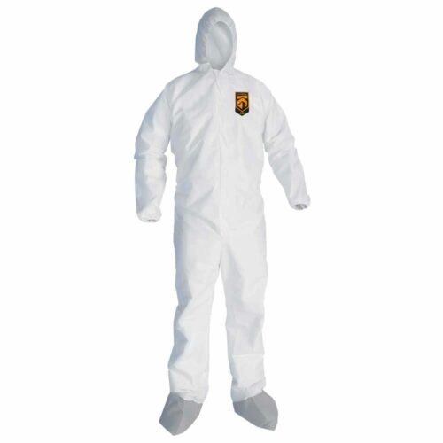 KLEENGUARD A30 HOODED & BOOTED SPLASH & PARTICLE COVERALL M