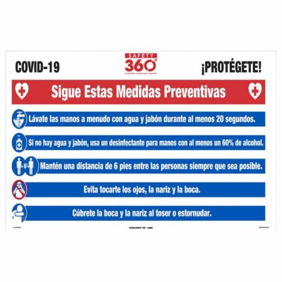 SAFETY 360 24 X36  SPANISH FOLLOW THESE PREVENT MEASURES