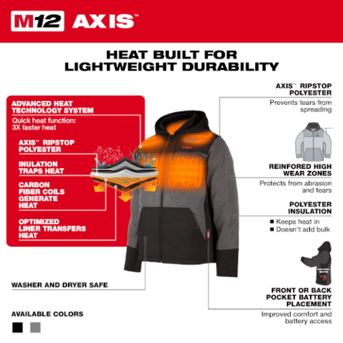 Milwaukee M12™ Heated AXIS™ Hooded Jacket 4
